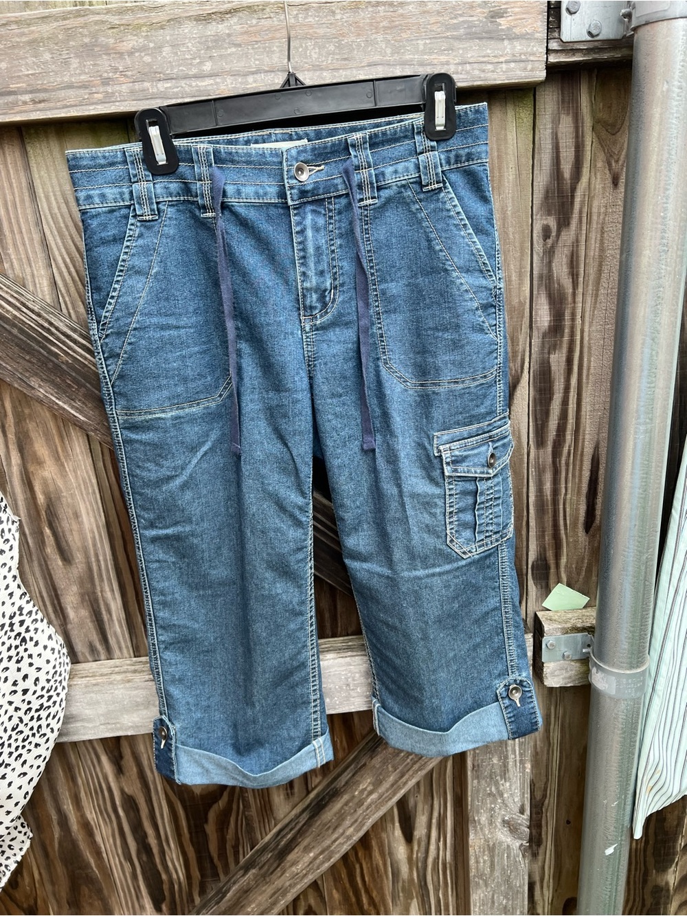👗Coldwater Creek Denim Cargo skimmers in Blue